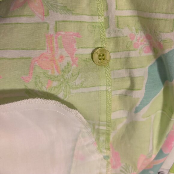 Lilly Pulitzer Womens Vintage Green & Pink Floral Print Everglades Shorts Size 6 - Picture 6 of 7